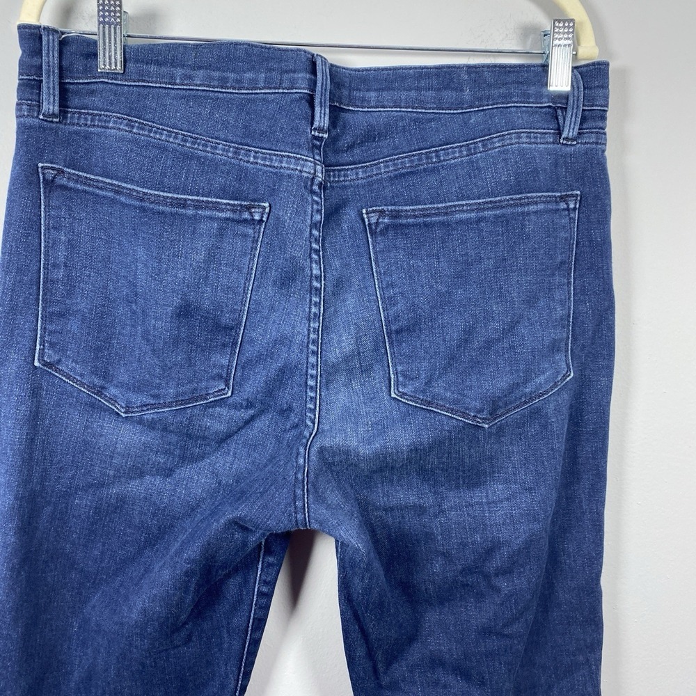 Frame Le High Straight Jeans Womens 31 Blue Delancy Raw Hem Casual Classic - Picture 4 of 8